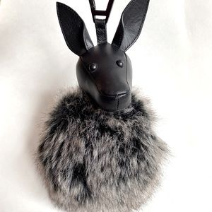 Kendall + Kylie Faux Fur Faux Leather Bag Charm
